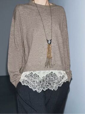 Zara Combination Knit Jumper Size Small